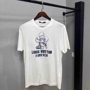 🚩steal authentic Louis Vuitton White Graphic Tee